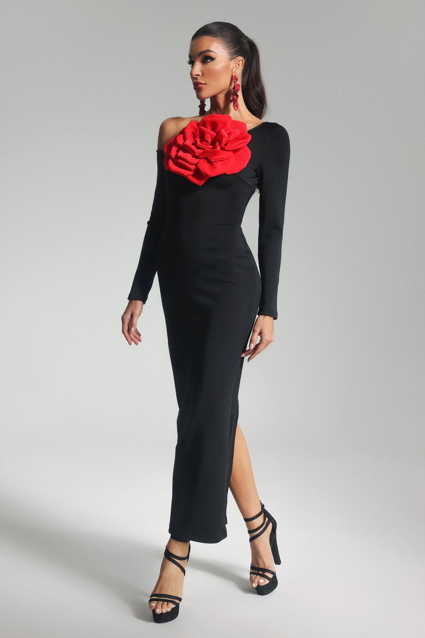 Vestido flor manga longa - Judice
