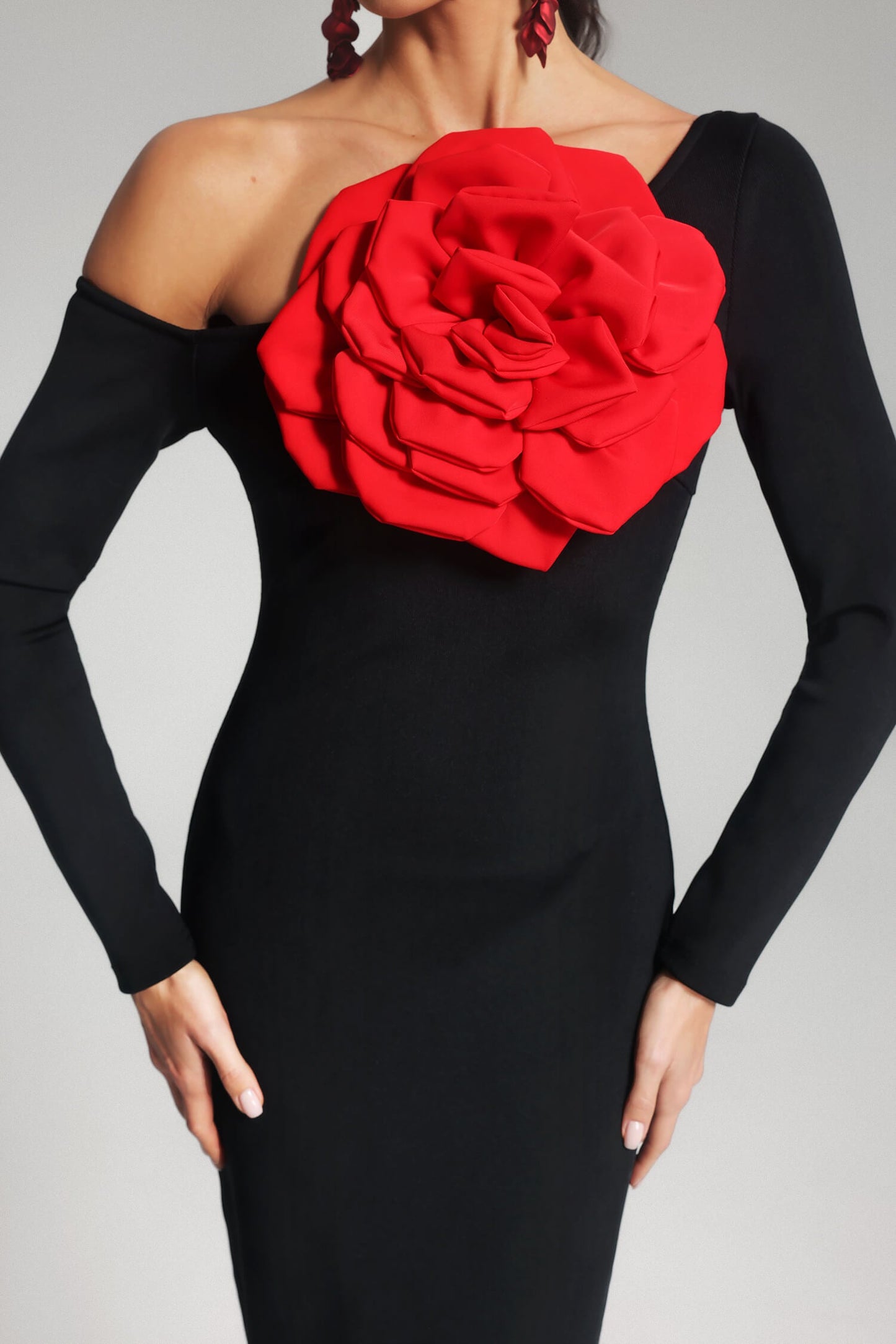 Vestido flor manga longa - Judice