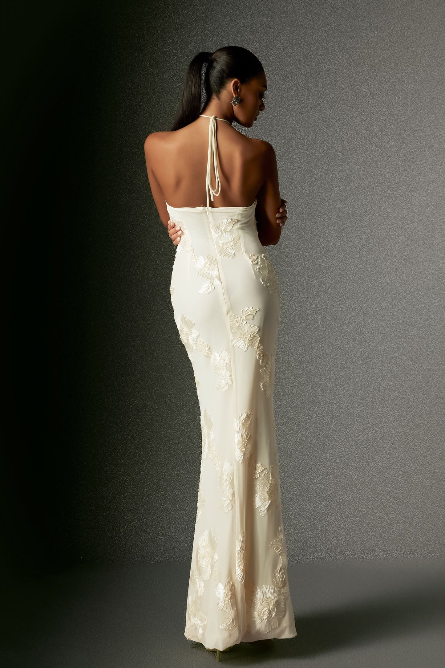 Vestido bordado frente única - Laine