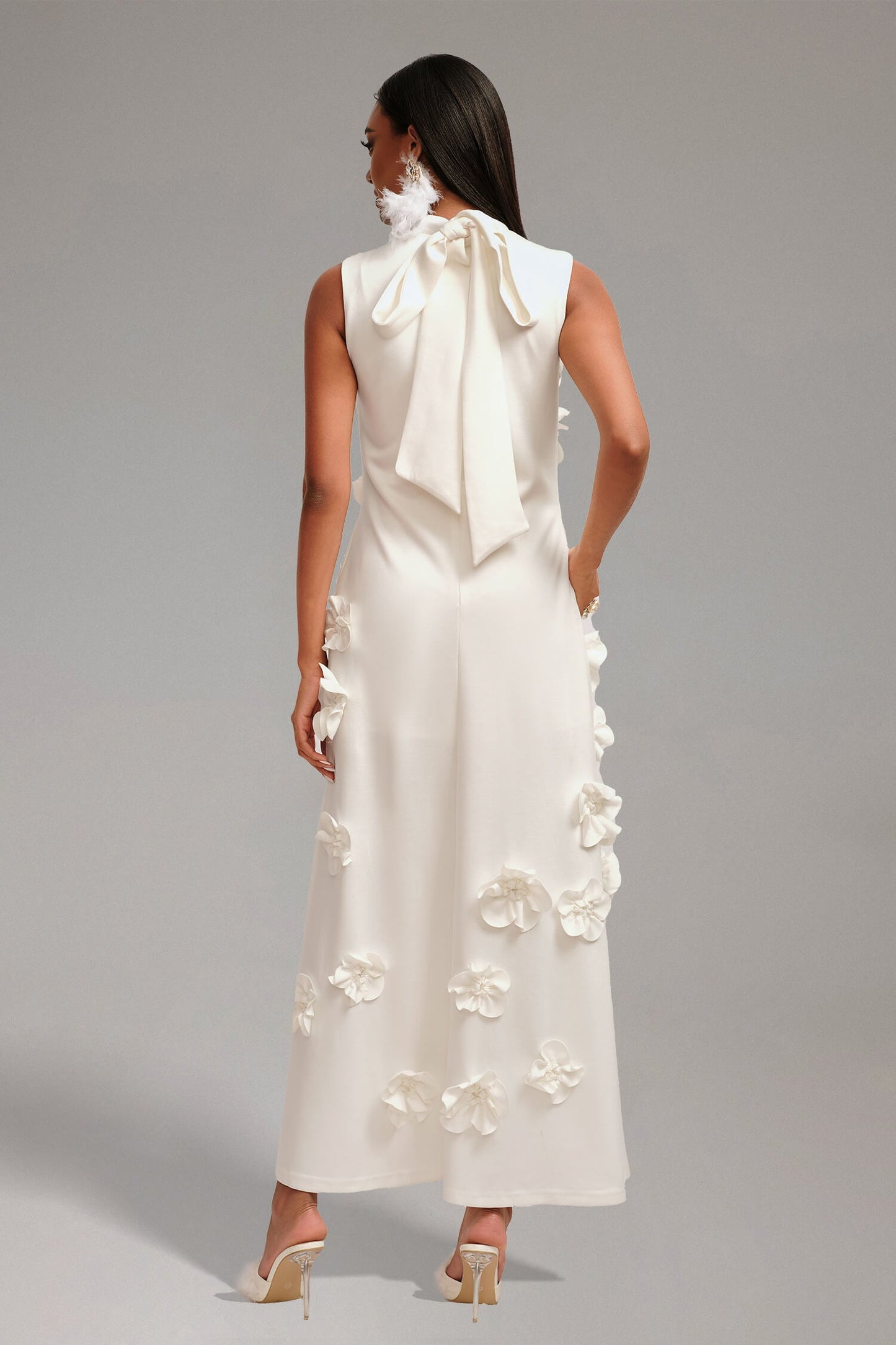 Vestido de gola com apliques - Kristy