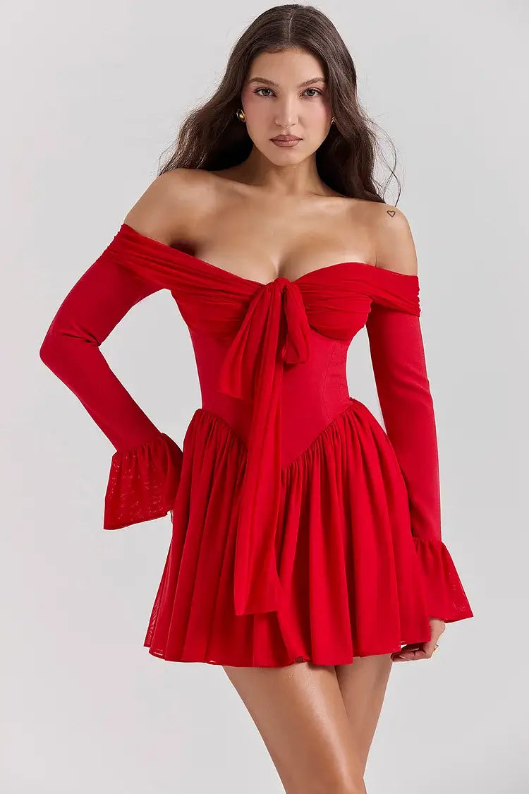 Vestido curto plissado - Zoe