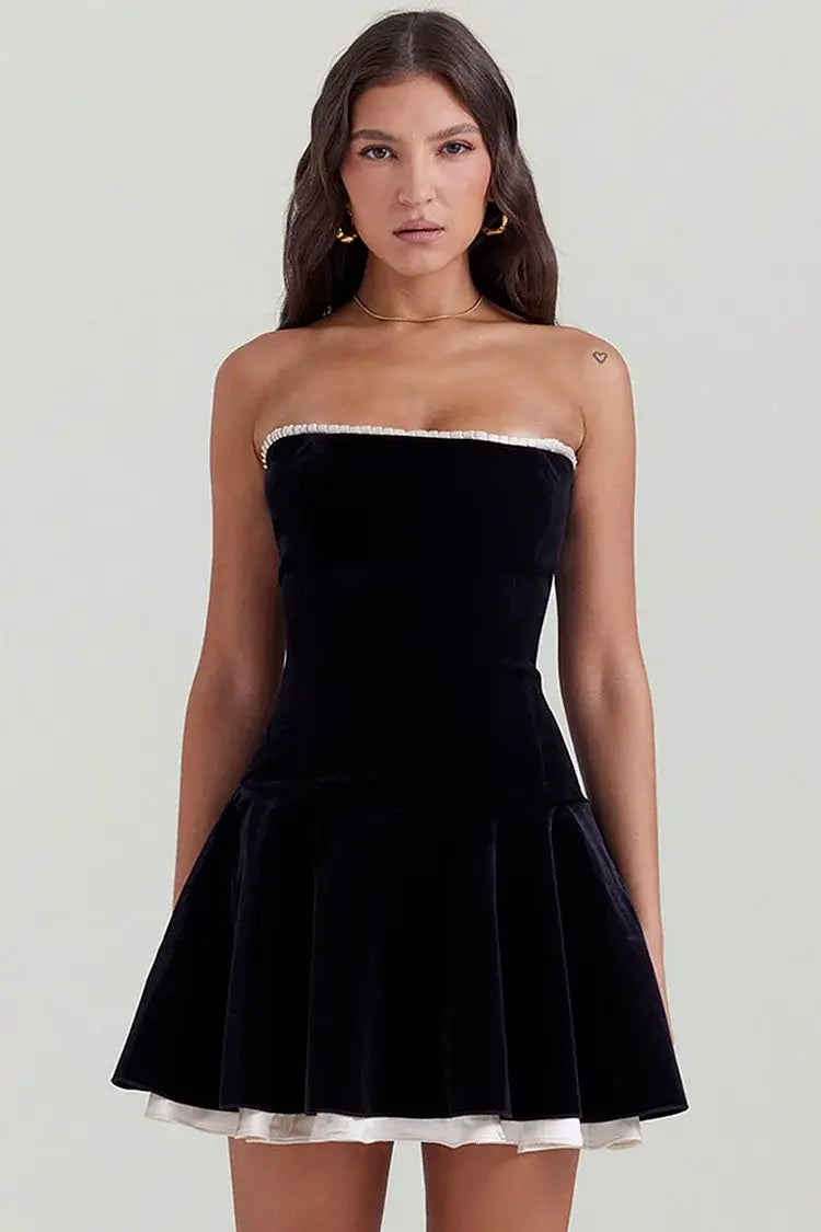 Vestido curto veludo - Milla