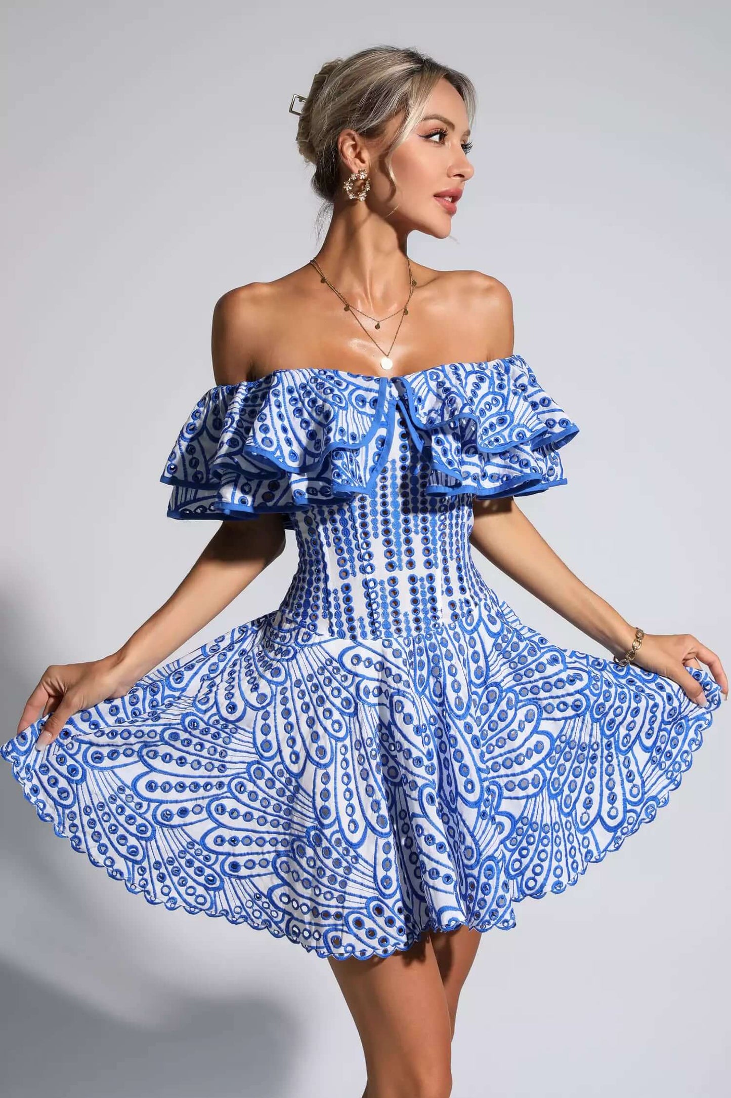 Vestido de lazy babados - Rovenia