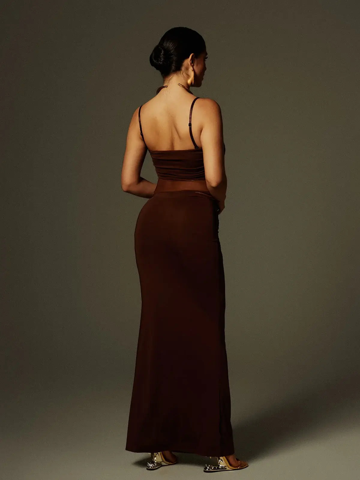 Vestido torcido com nó- Tryssia