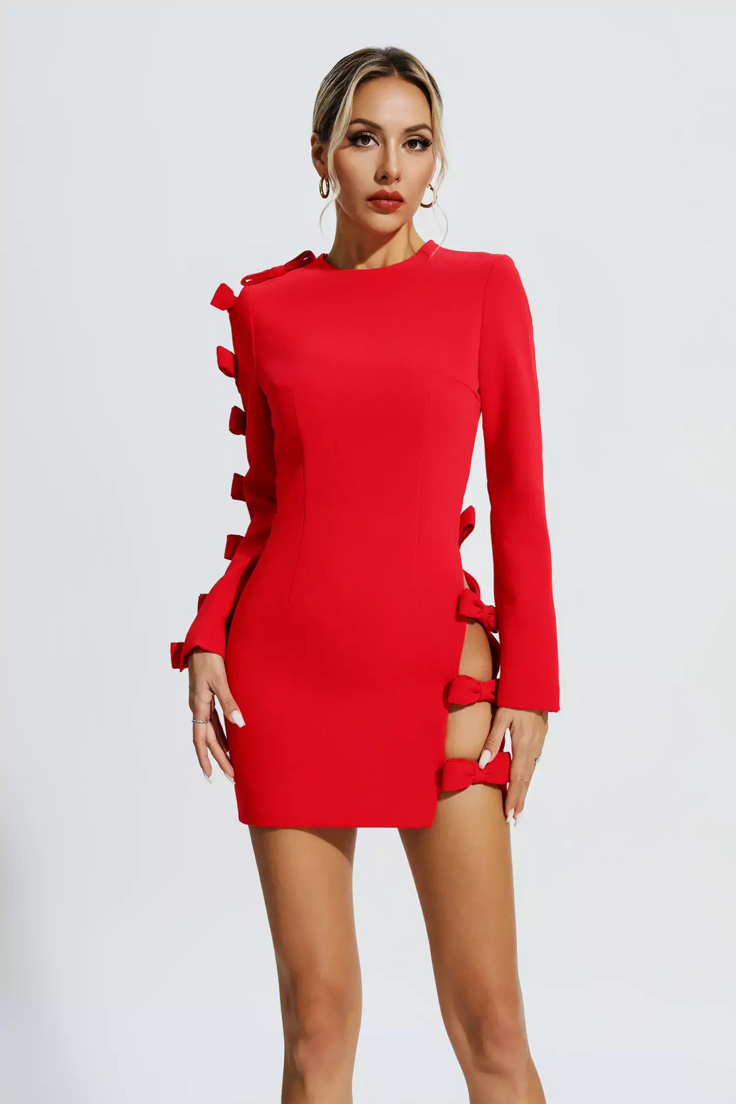 Vestido com laço vazado - Adrien