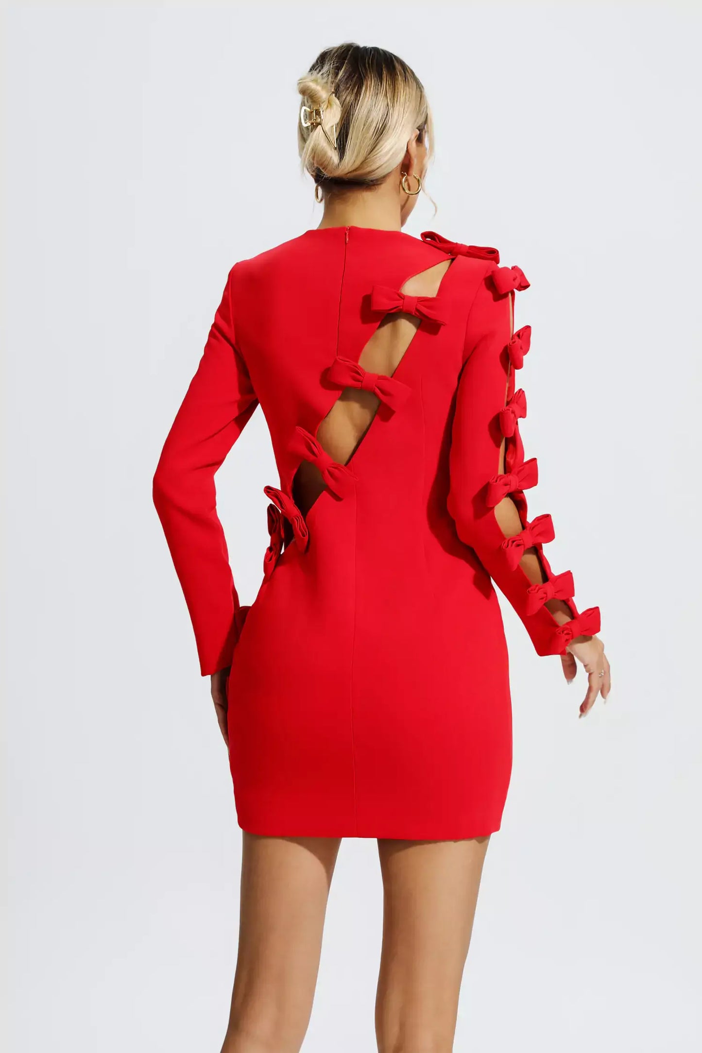 Vestido com laço vazado - Adrien