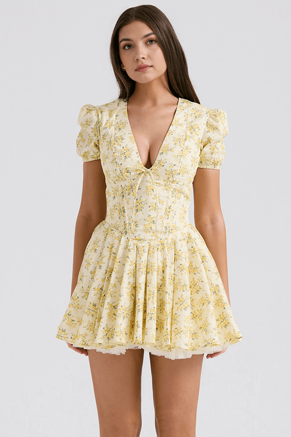 Vestido modelador manga bufante - Liria