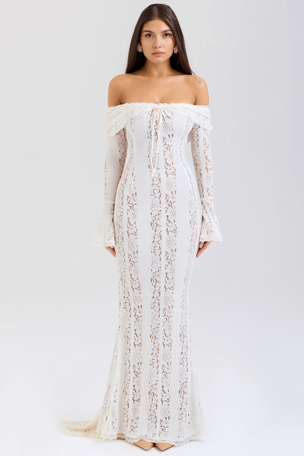 Vestido renda ombro a ombro - Brunela