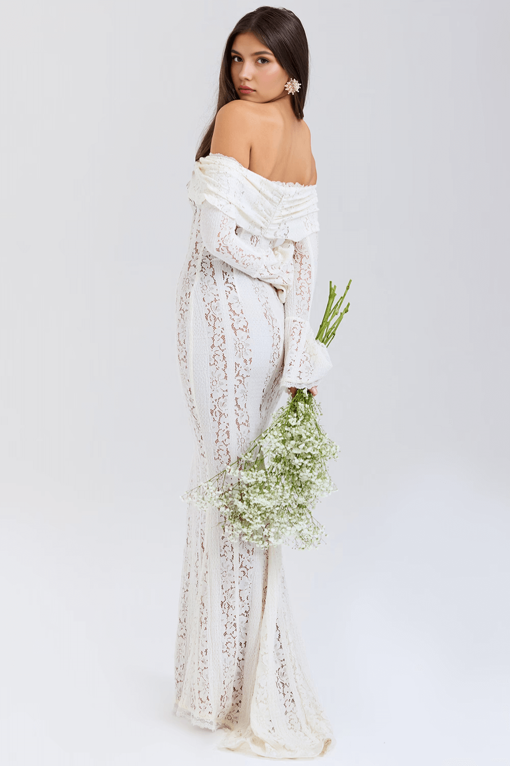 Vestido renda ombro a ombro - Brunela