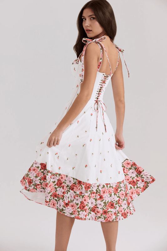 Vestido com amarração floral - Nivea