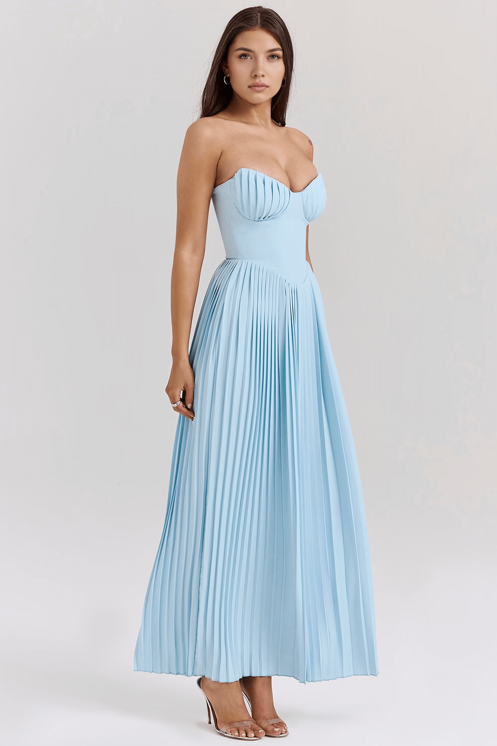 Vestidos plissado bustier - Aurora