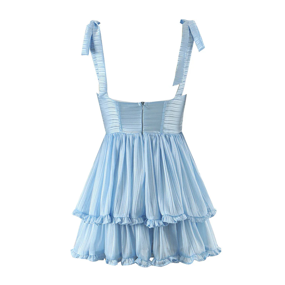 Vestido chiffon com babados - Felice
