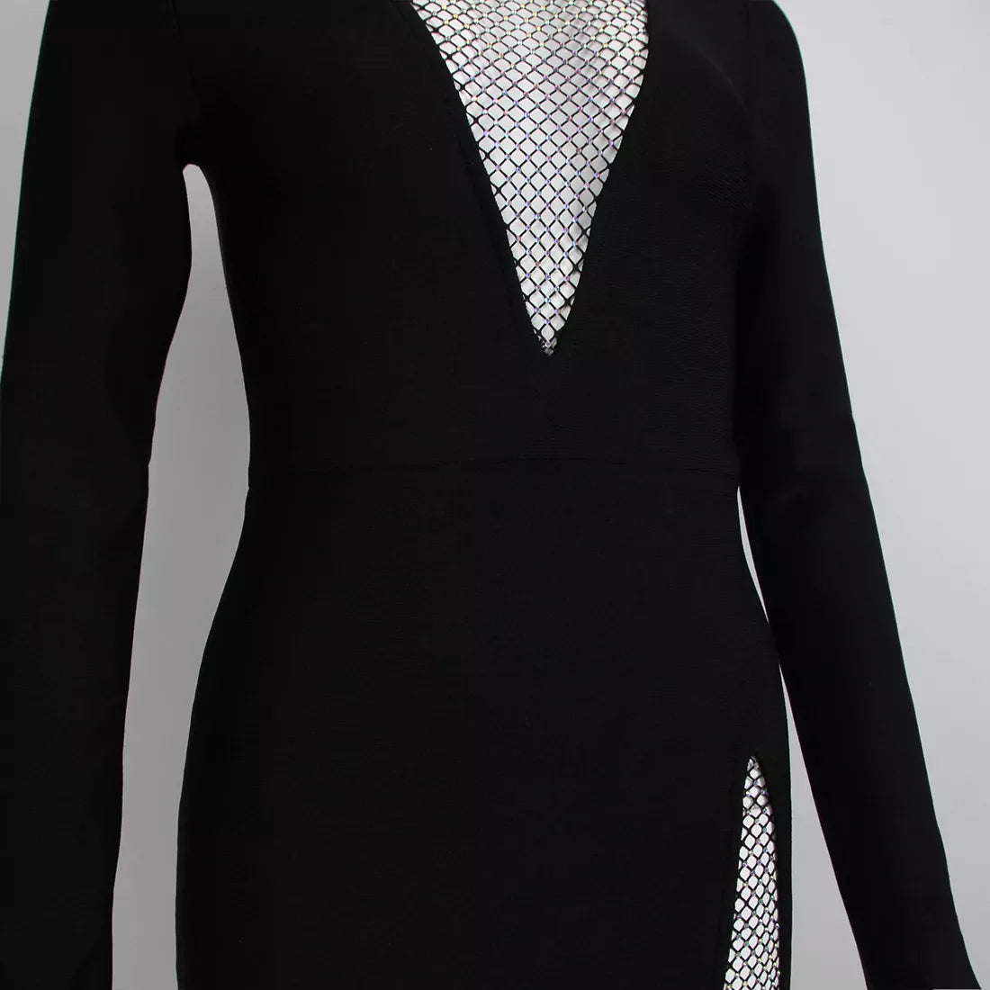 Vestido bandagem decote strass - Suria