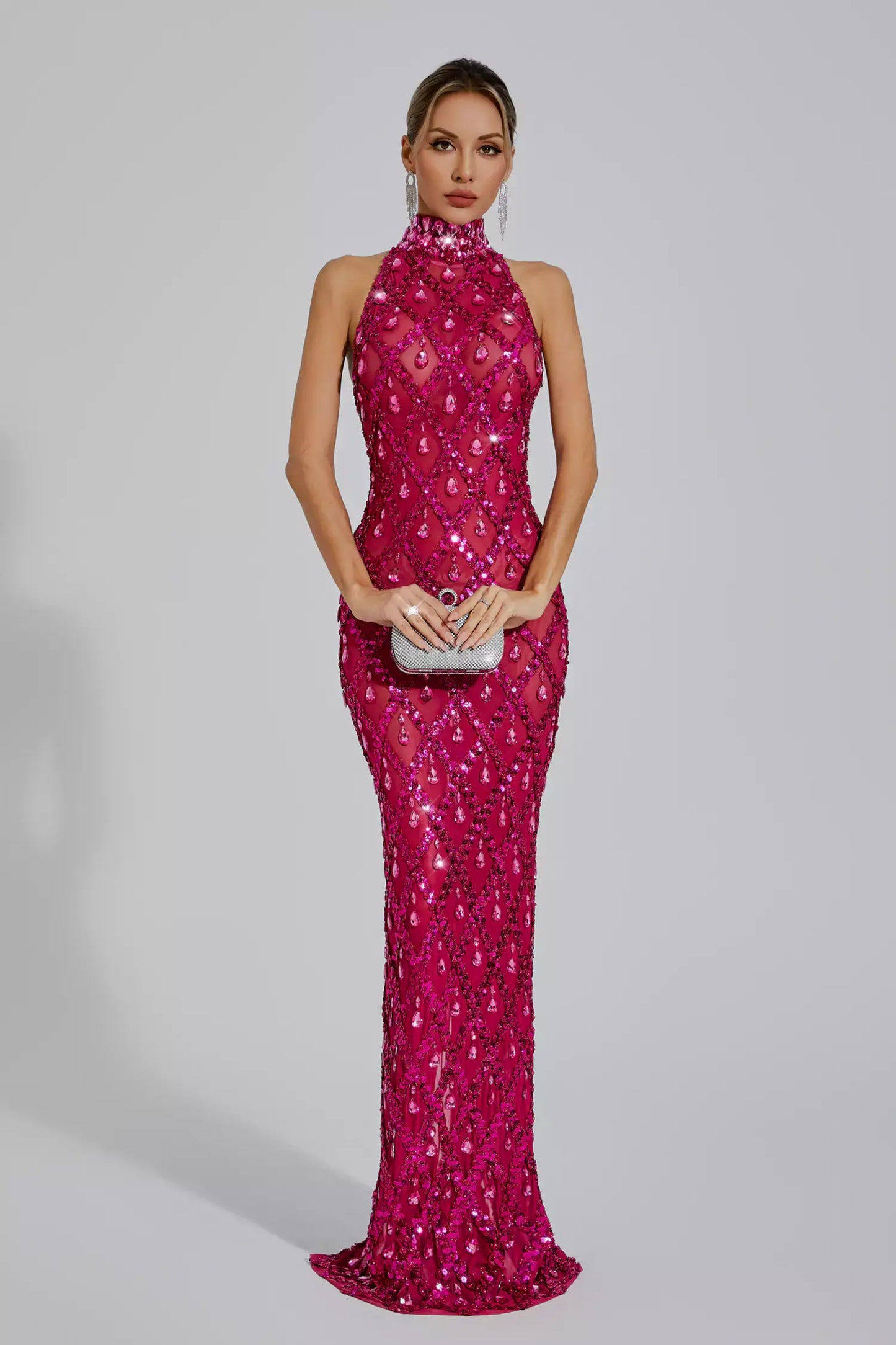 Vestido transparência e pedraria - Liona