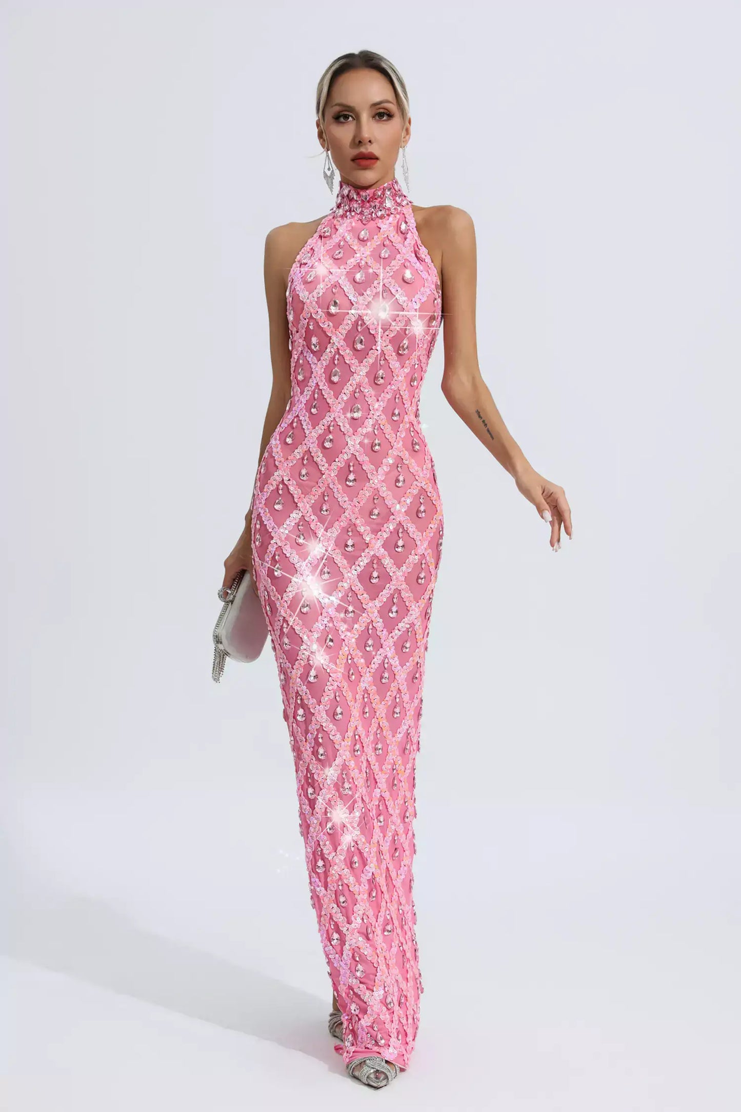 Vestido transparência e pedraria - Liona