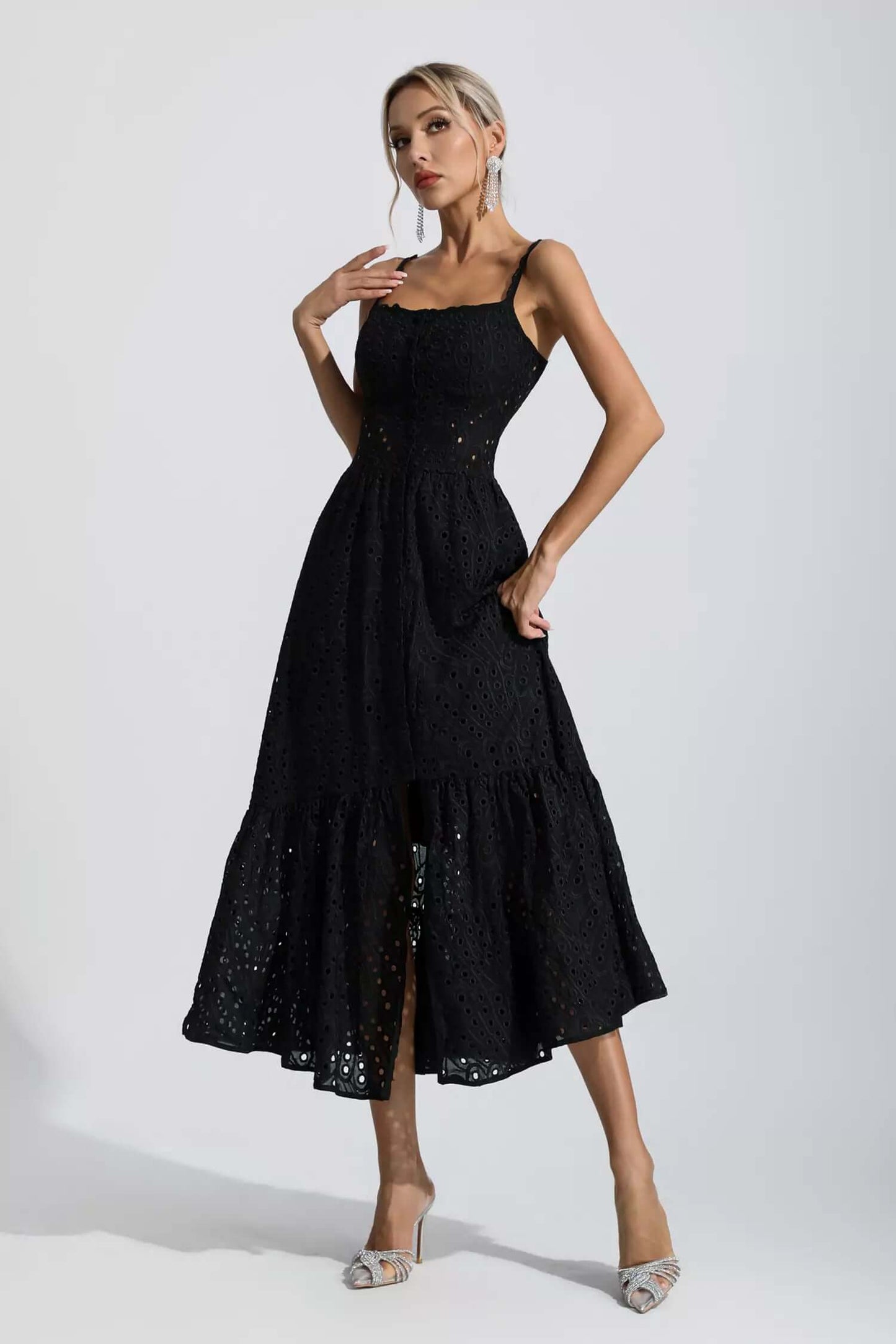 Vestido de lazy vazado - Natalie
