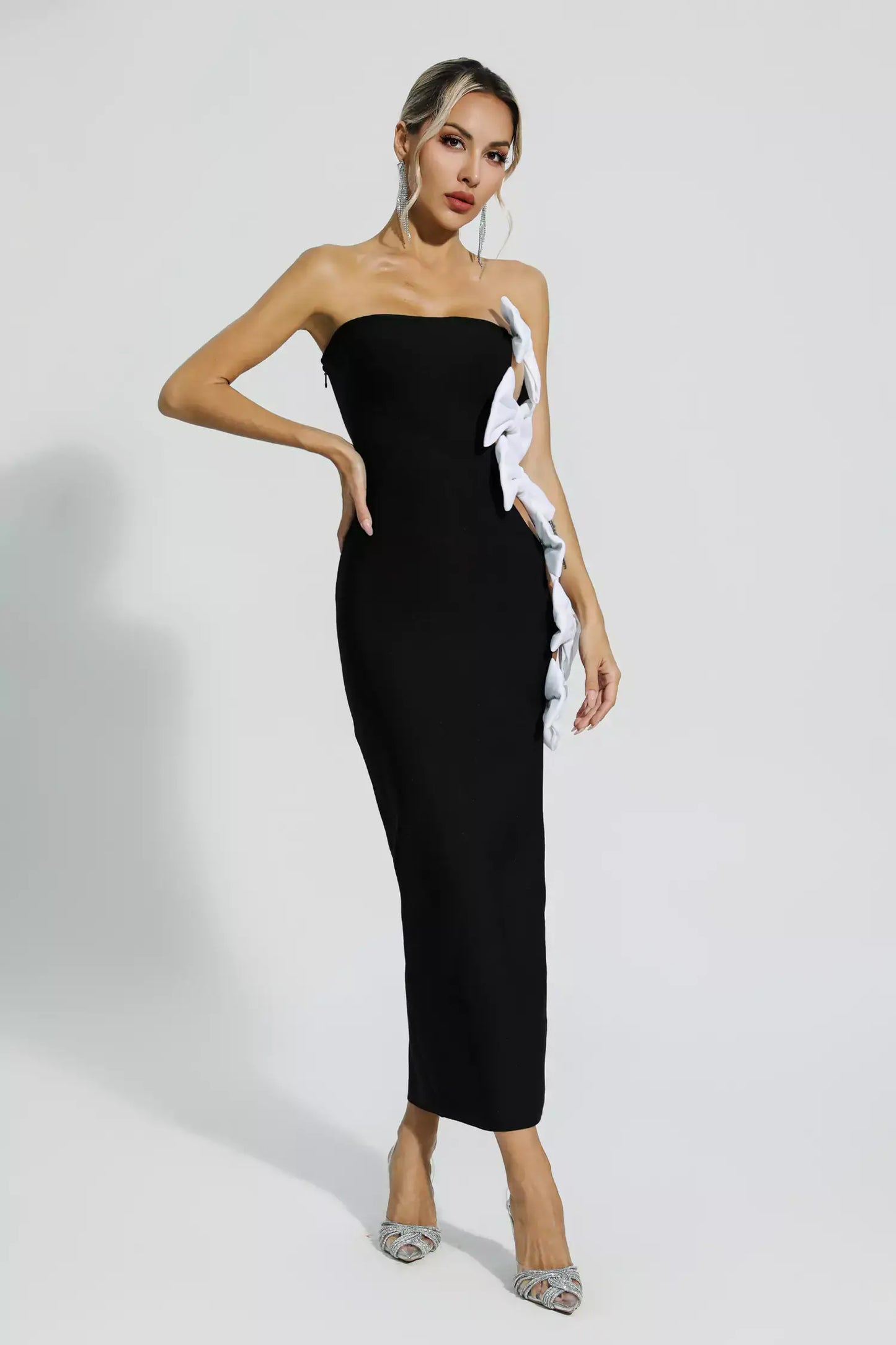 Vestido laço abertura lateral - Nelly