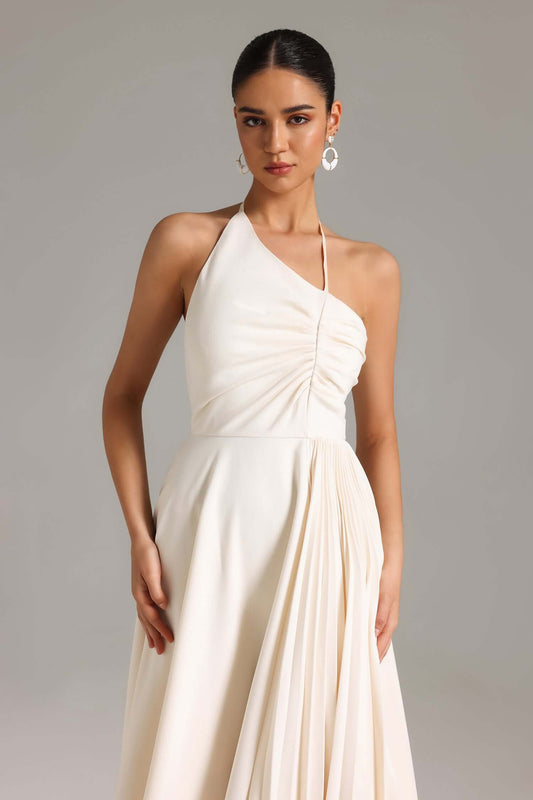 Vestido drapeado uma alça - Ruby