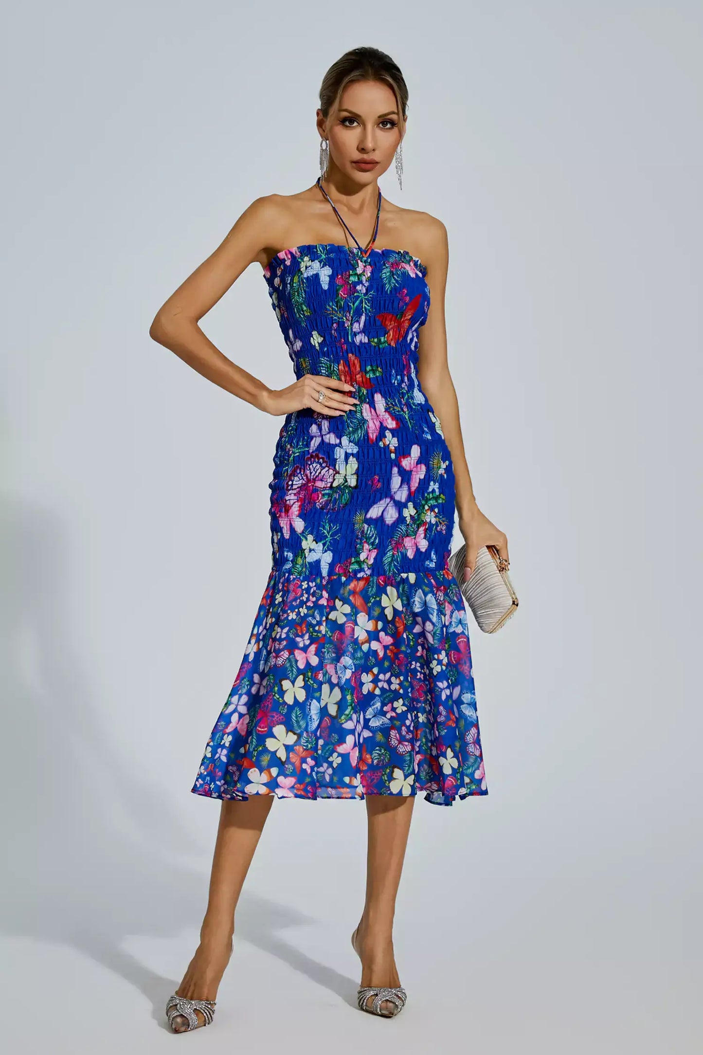 Vestido Tubo Elástico Borboleta - Linna