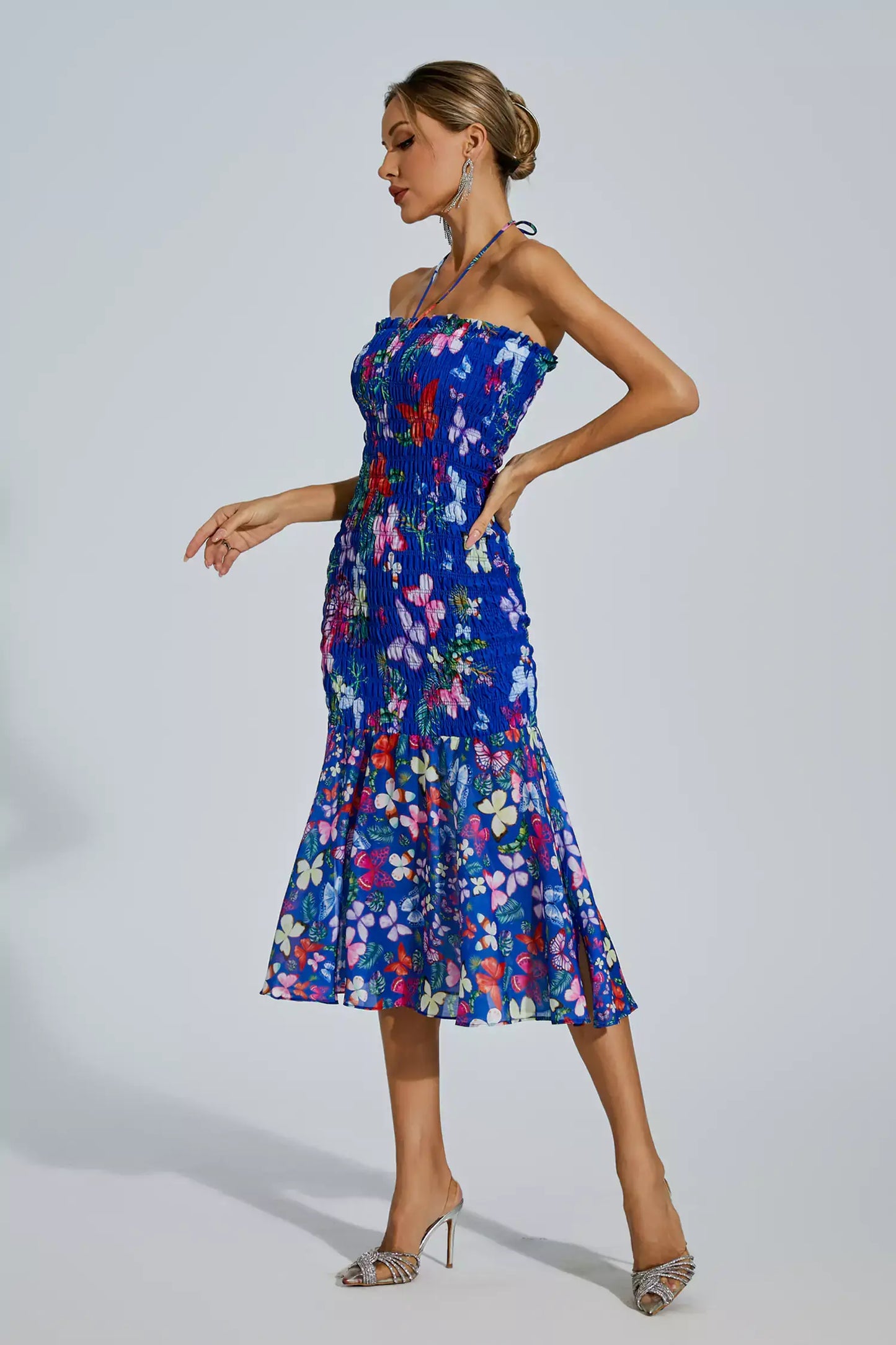 Vestido Tubo Elástico Borboleta - Linna