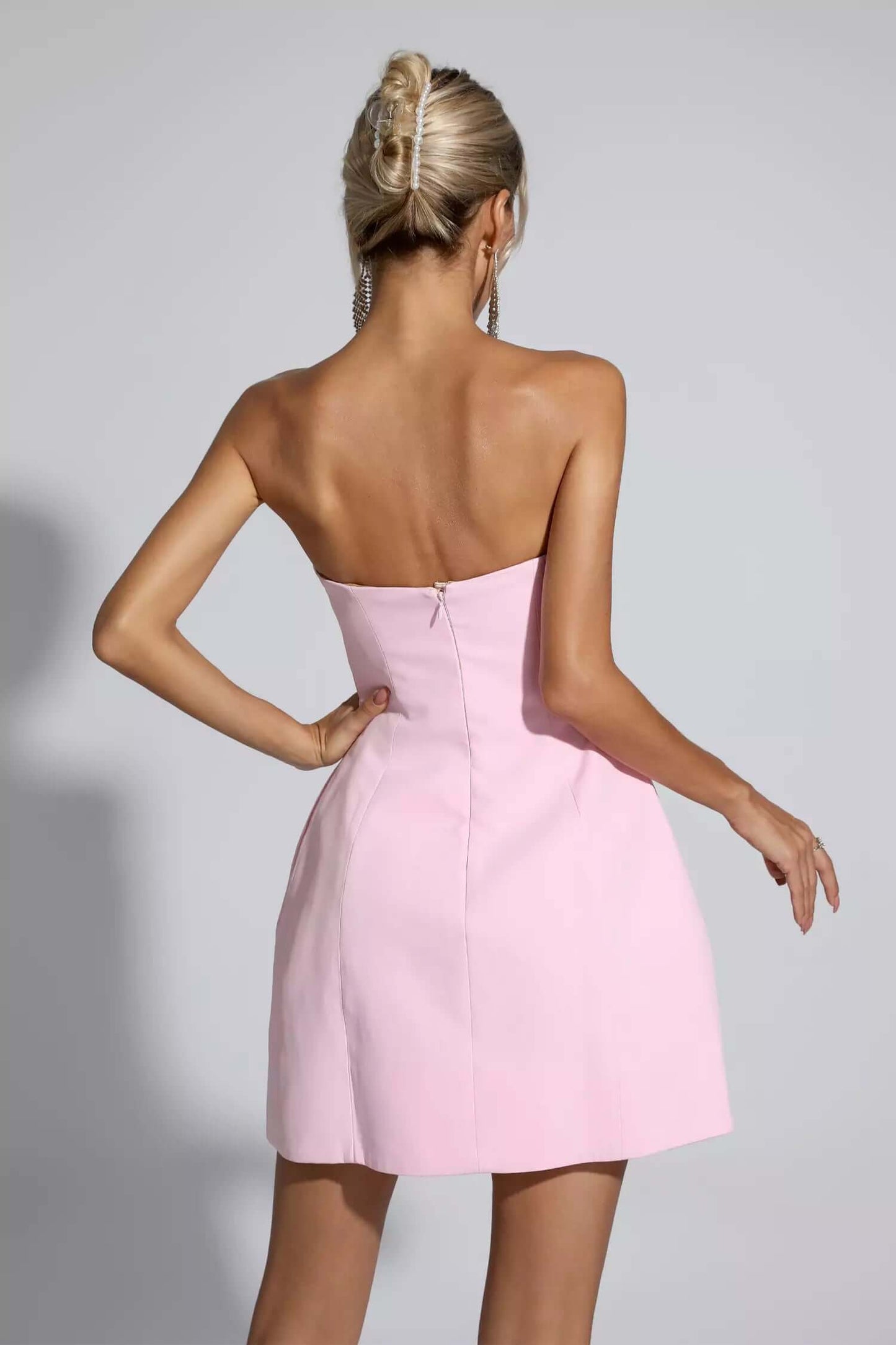 Vestido sem alças com flor - Lavinia