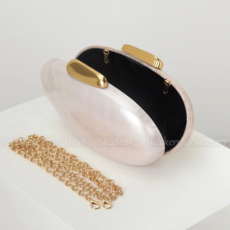 Bolsa oval em pérola - Kory