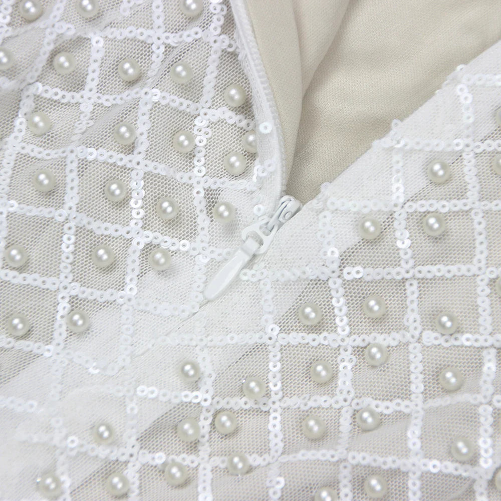 Vestido bordado um ombro só - Tania