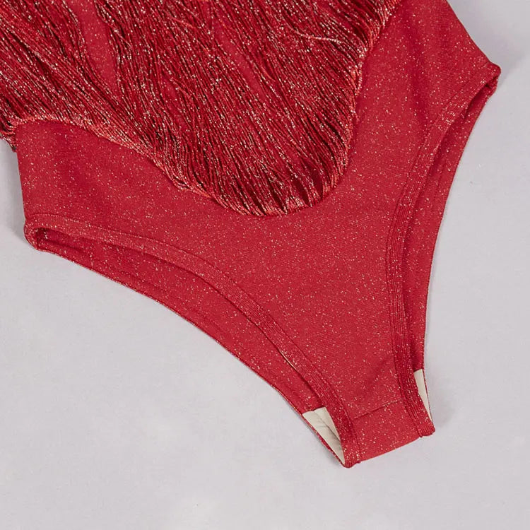 Vestido sem alças com franja - Noami