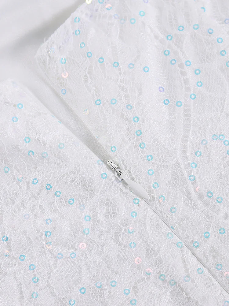 Vestido renda com lantejoulas - Gigi