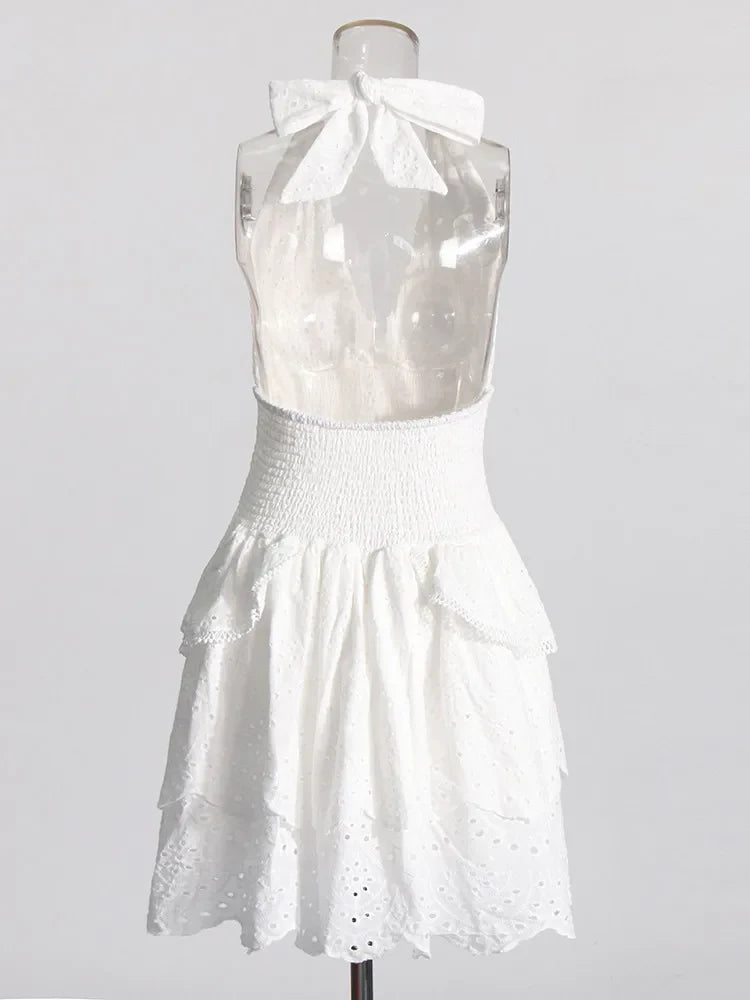 Vestido renda evasê frente única - Bella