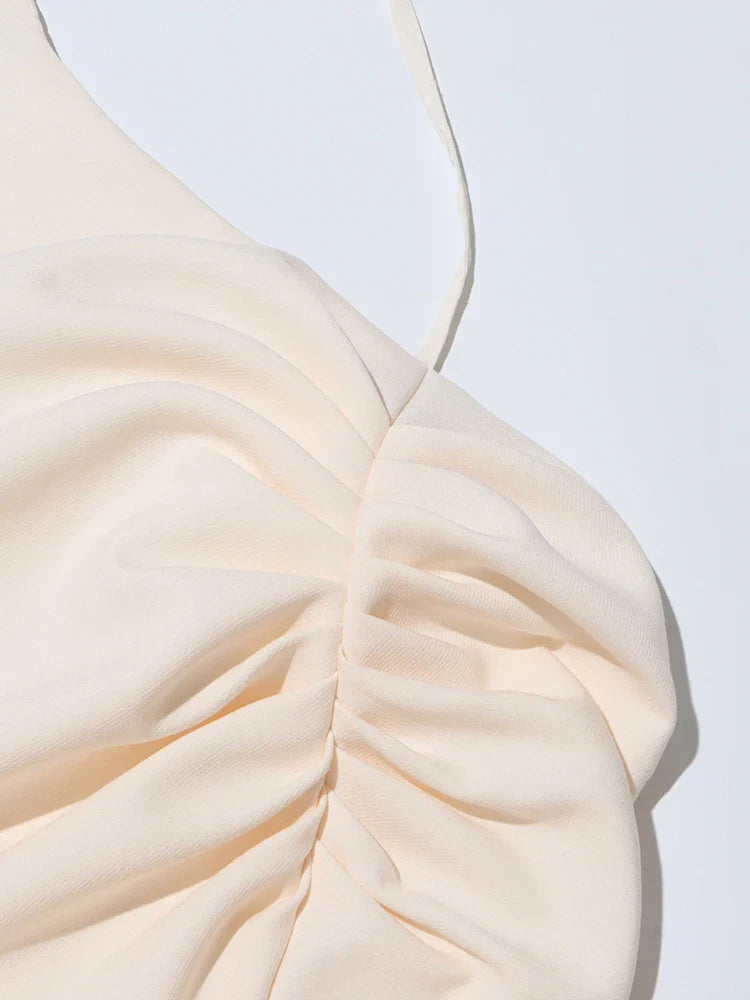 Vestido drapeado uma alça - Ruby