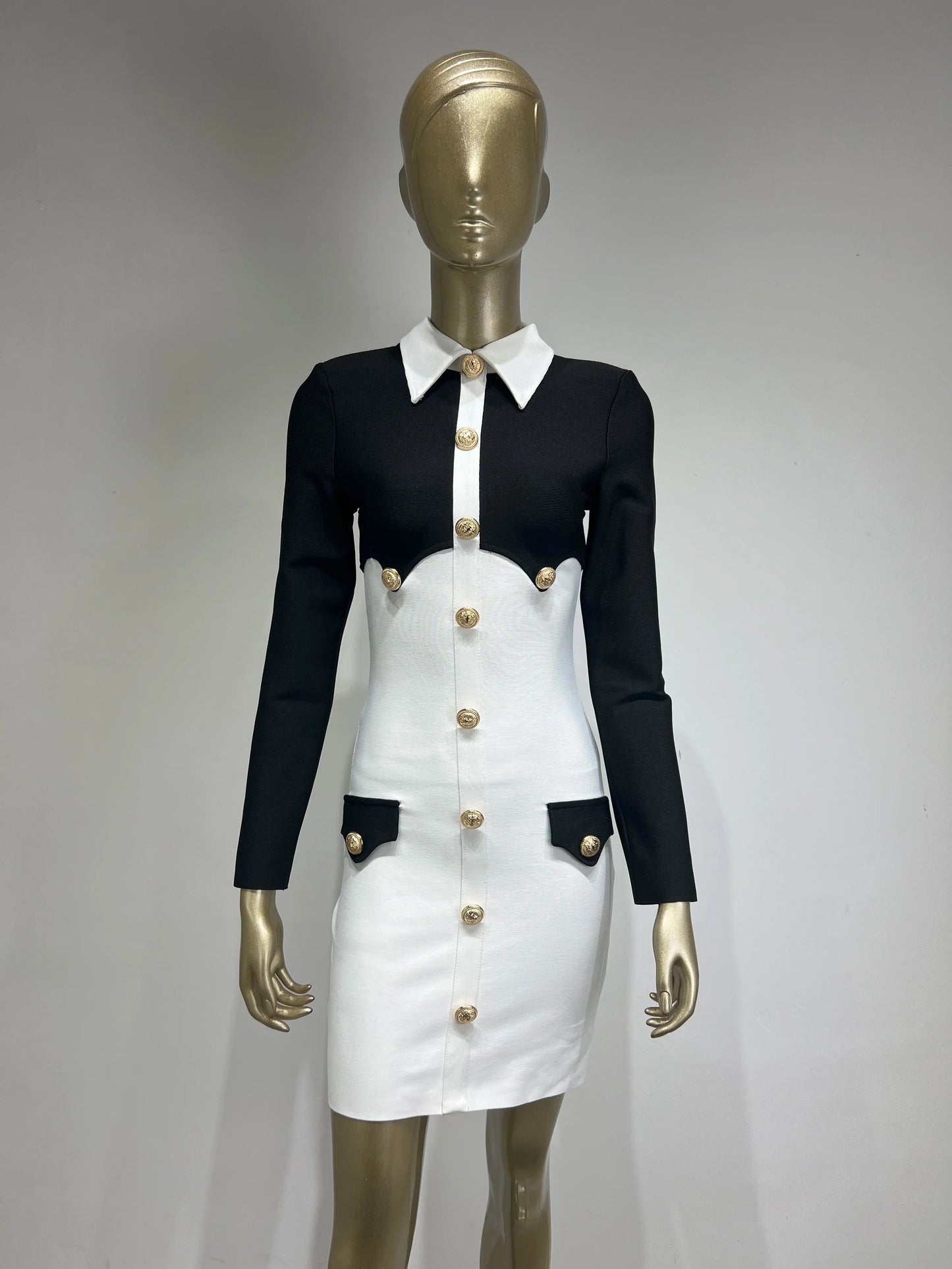 Vestido botões manga comprida - Aslam