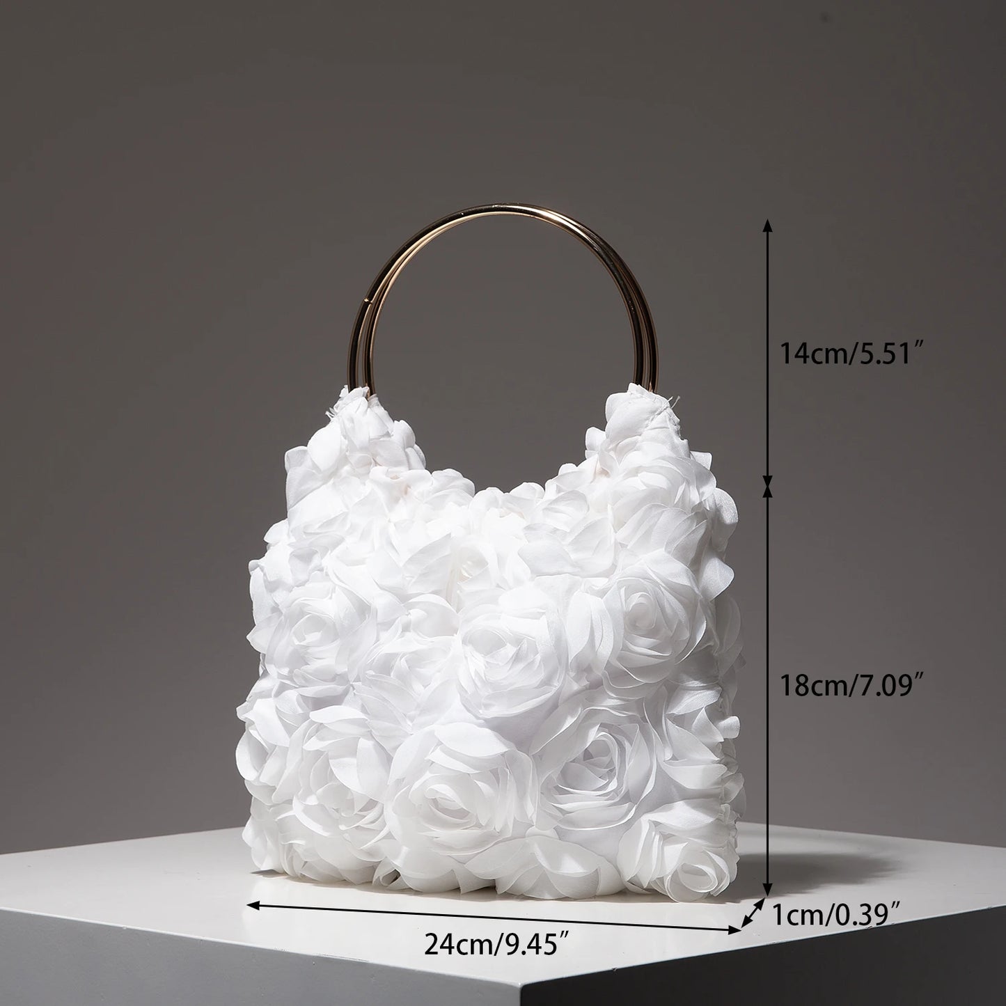 Bolsa luxuosa flor de rosa - Alana