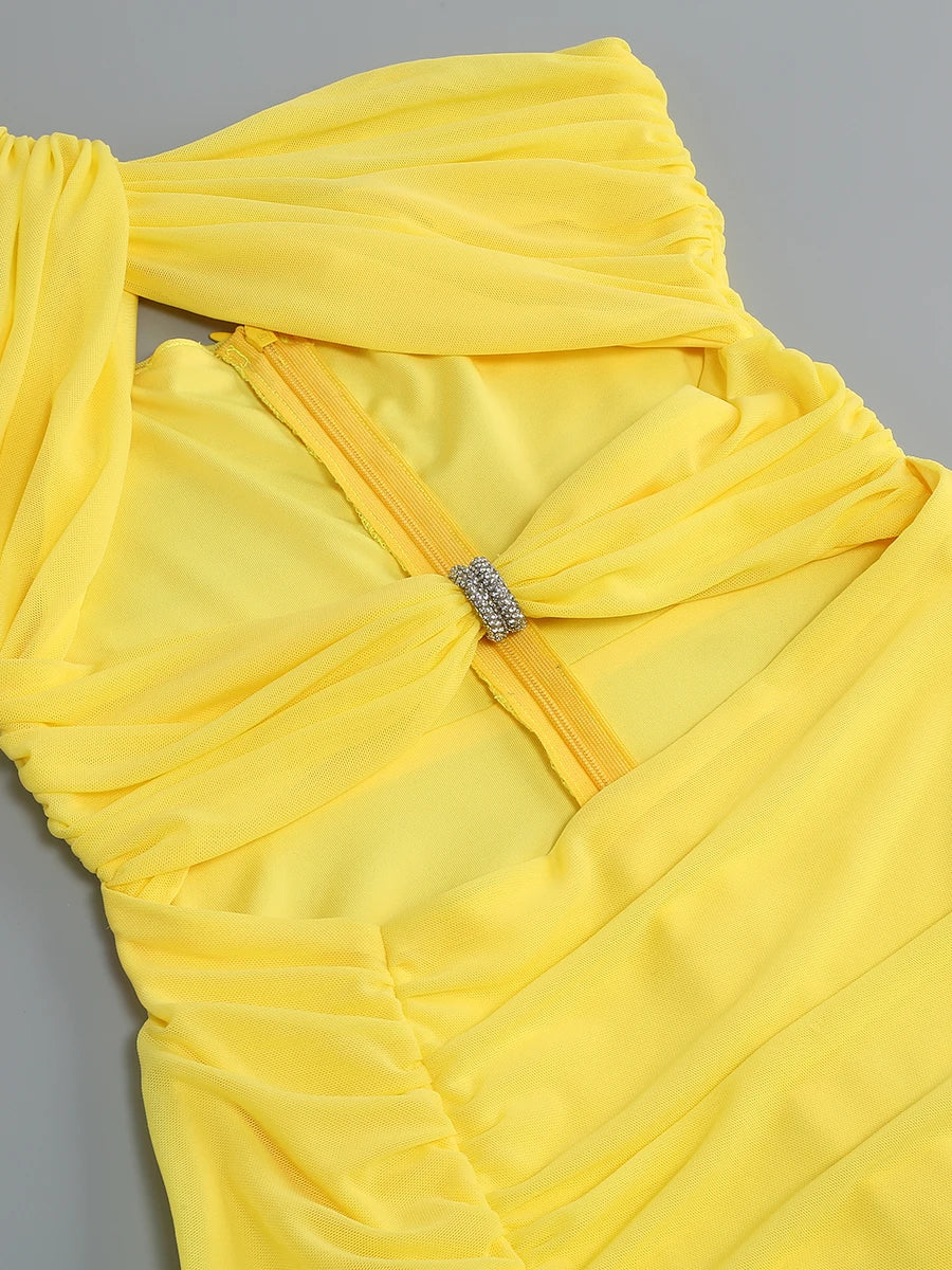 Vestido recortes ombros único - Liz
