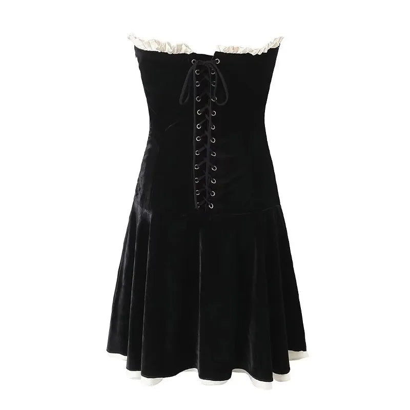 Vestido curto veludo - Milla