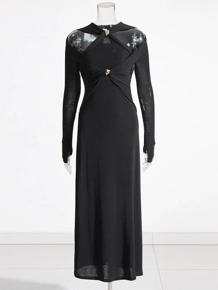 Vestido de manga com recortes - Lizzie