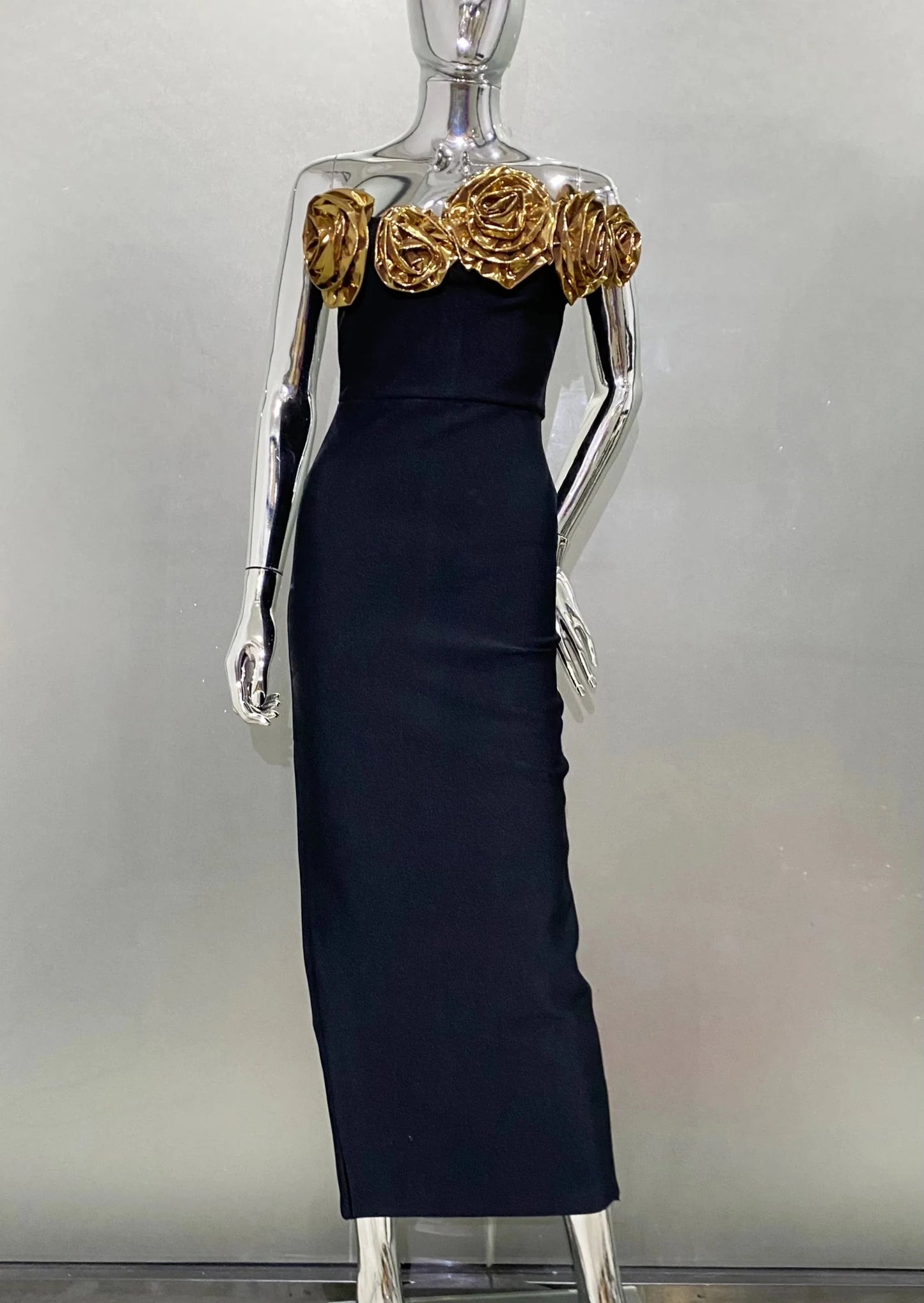 Vestido Floral Dourado - Griselda