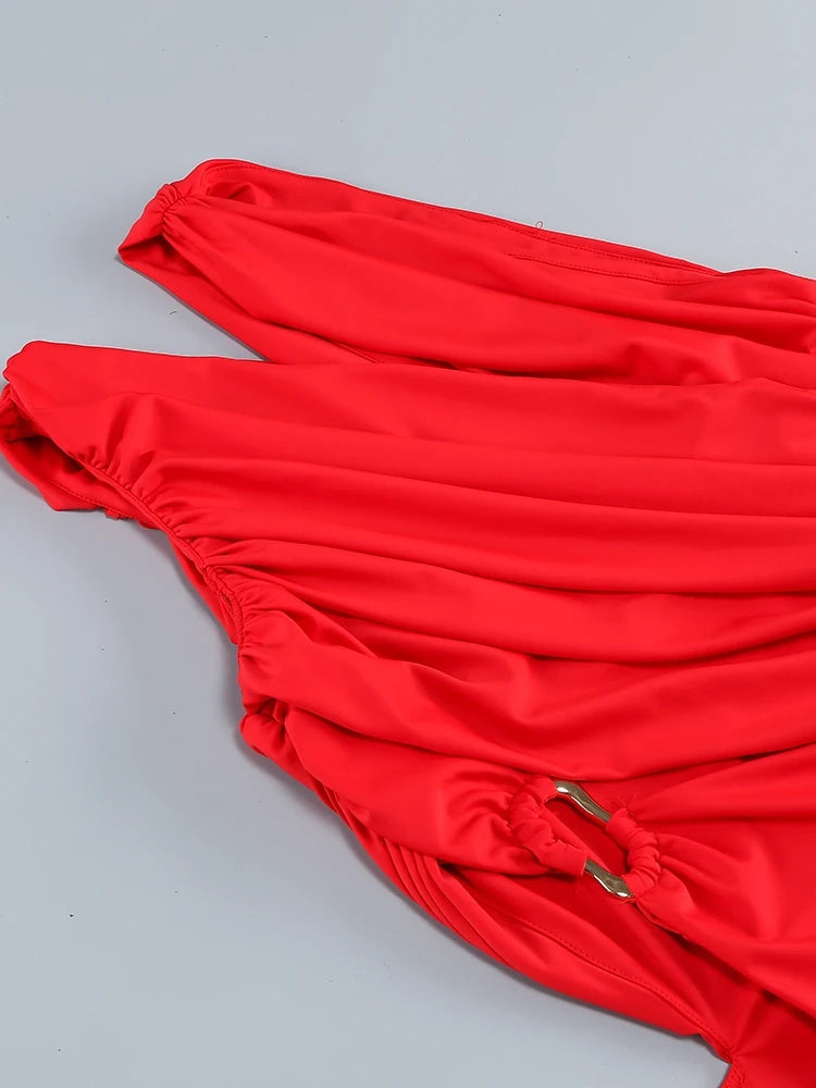 Vestido um ombro só assimétrico - Duda