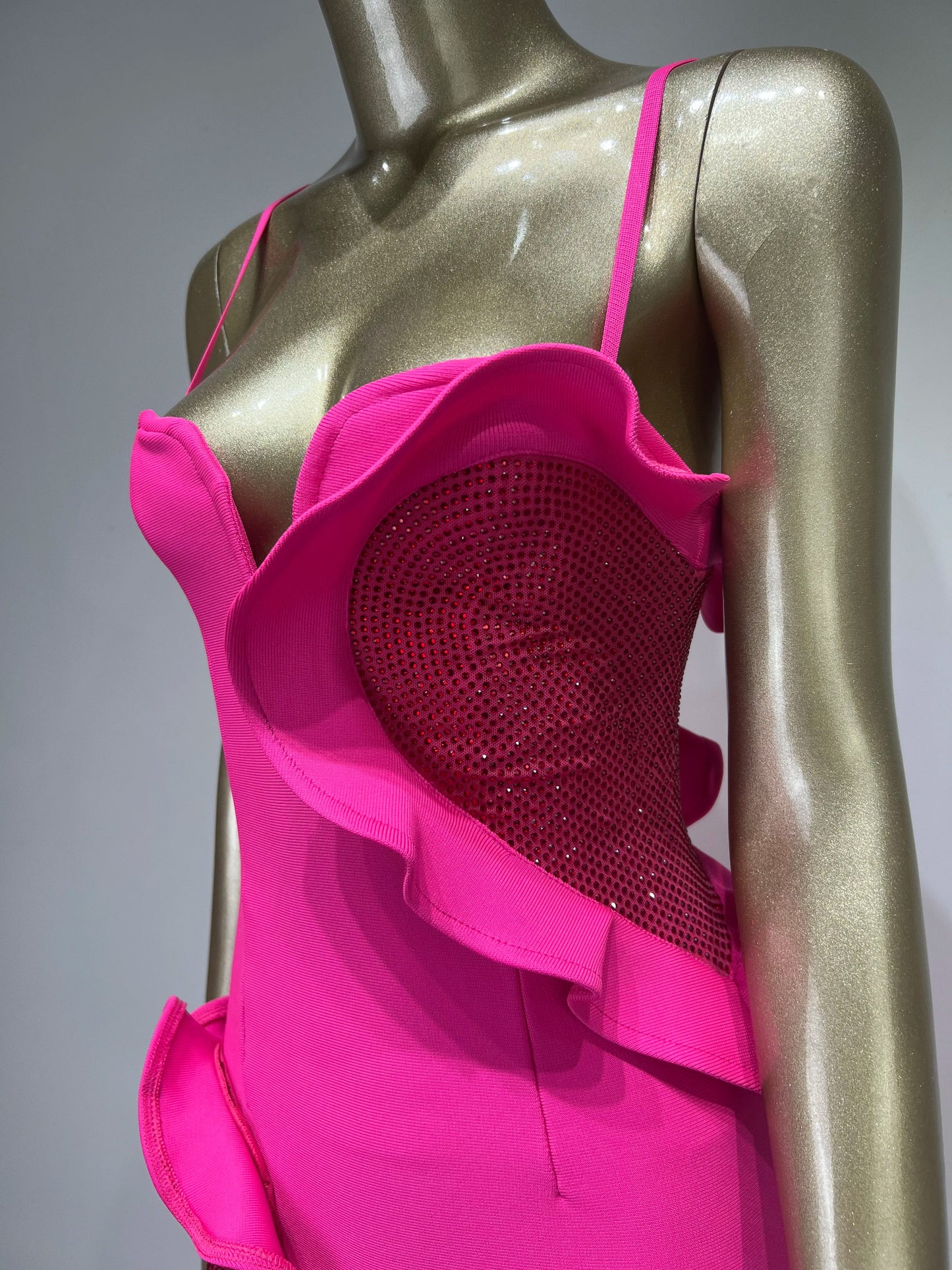 Vestido decote coração de strass - Kilya