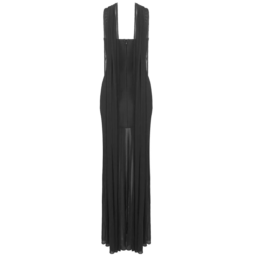 Vestido sereia transparência - Layla