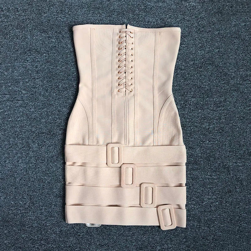 Vestido bandagem sem alças - Izzie