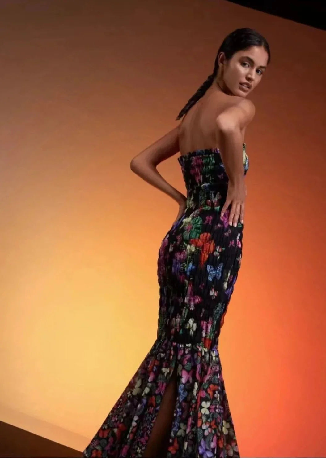 Vestido Tubo Elástico Borboleta - Linna