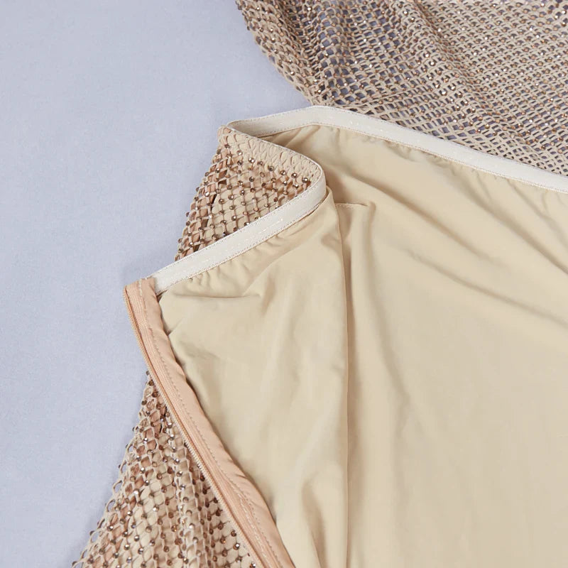 Vestido strass ombros à mostra - Alexa