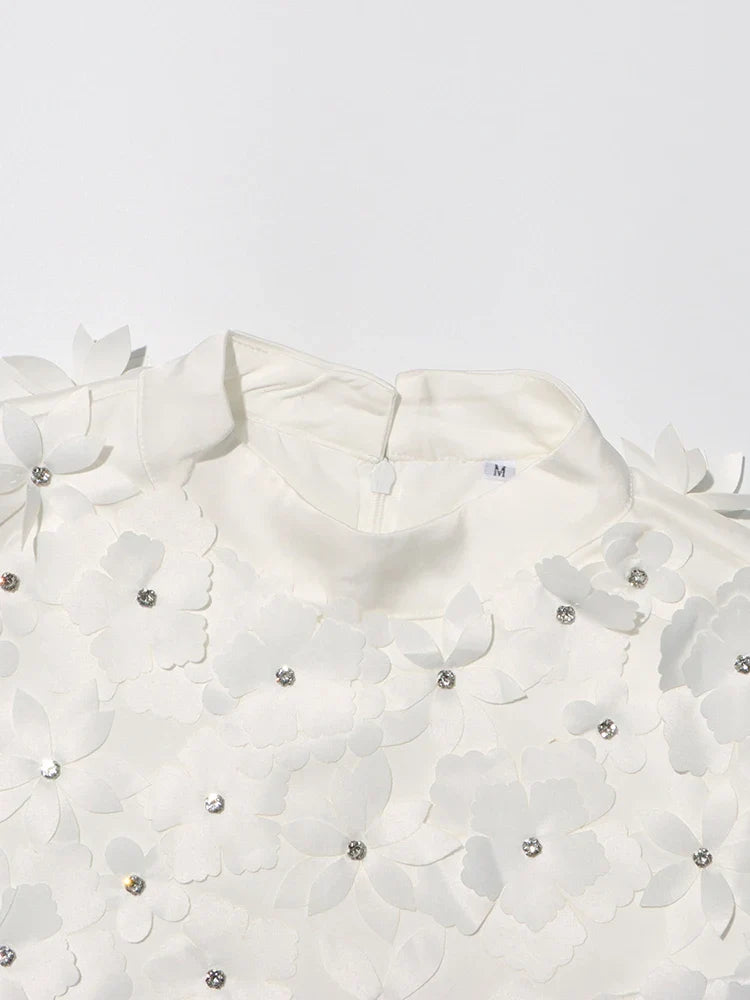 Vestido apliques de flor - Bexlei
