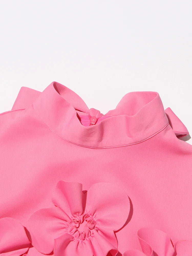 Vestido de gola com apliques - Kristy