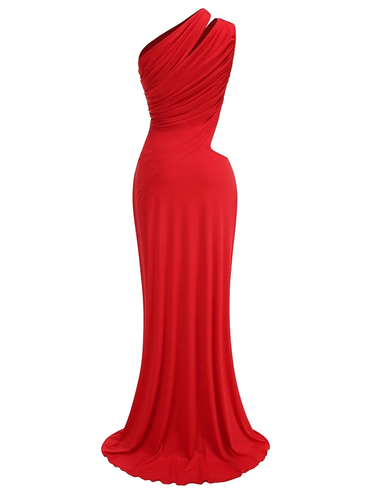 Vestido um ombro só assimétrico - Duda