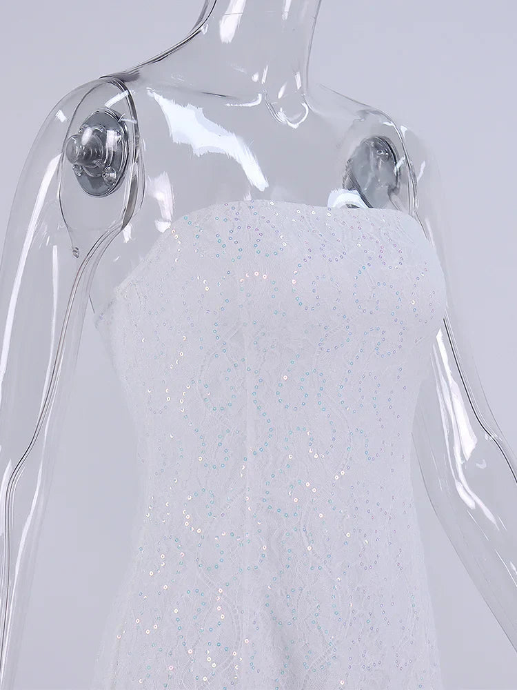 Vestido renda com lantejoulas - Gigi
