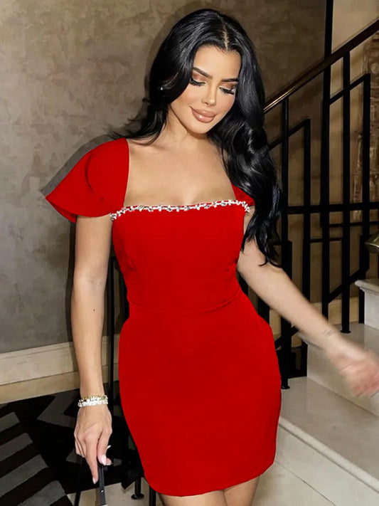 Vestido curto com aplique - Margie