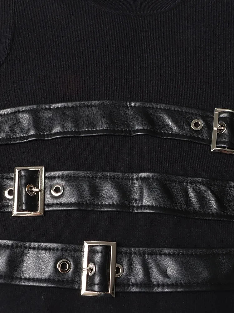 Vestido gola alta com cintos - Ruby