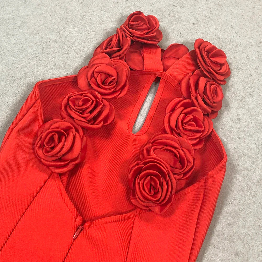 Vestido fenda alta floral - Renata